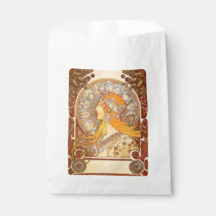 Bolsa De Papel Alfonse Mucha Zodiac Art Nouveau Mujer