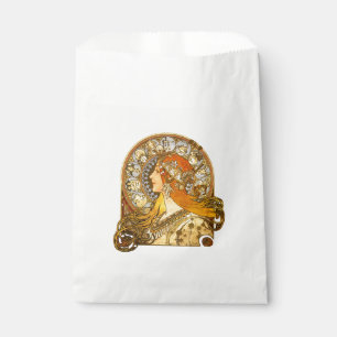 Bolsa De Papel Alfonse Mucha Zodiac Art Nouveau Mujer