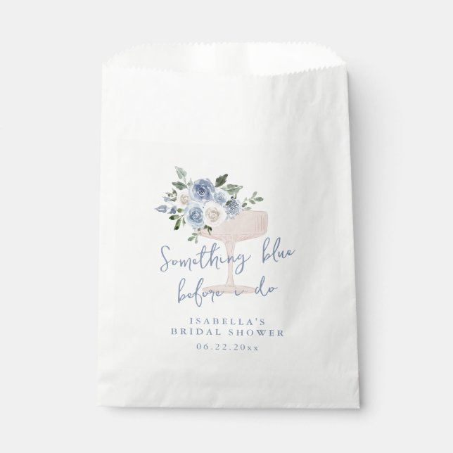 Bolsa De Papel Algo azul antes de ducharse de novia (Anverso)