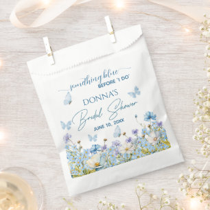 Bolsa De Papel Algo azul antes de la ducha de novia floral