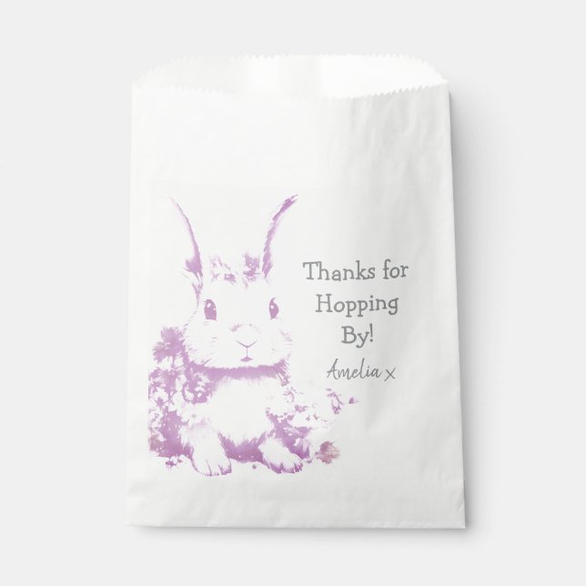 Bolsa De Papel Algunos conejitos vienen de Baby Shower (Anverso)