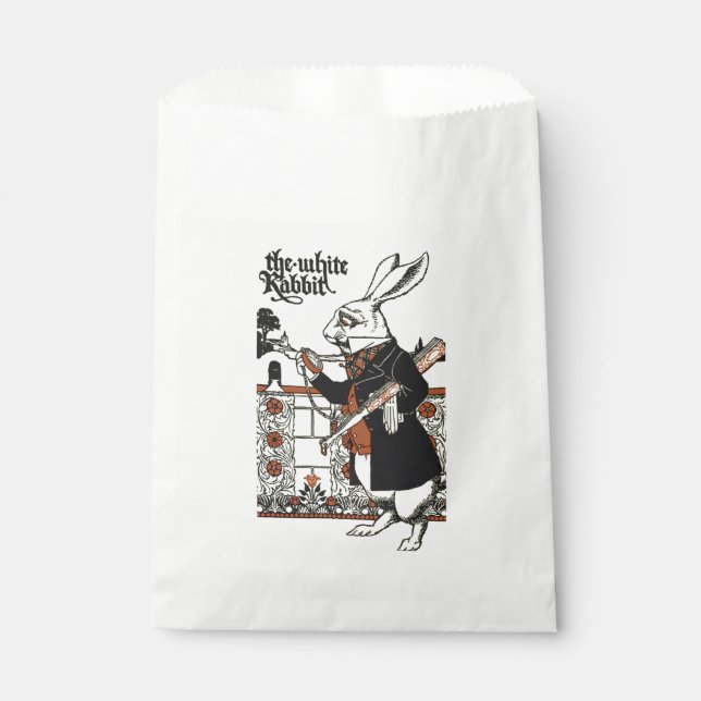 Bolsa De Papel Alice White Rabbit Classic (Anverso)