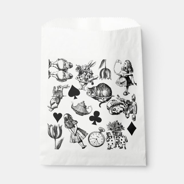 Bolsa De Papel Alice White Rabbit Wonderland Classic (Anverso)