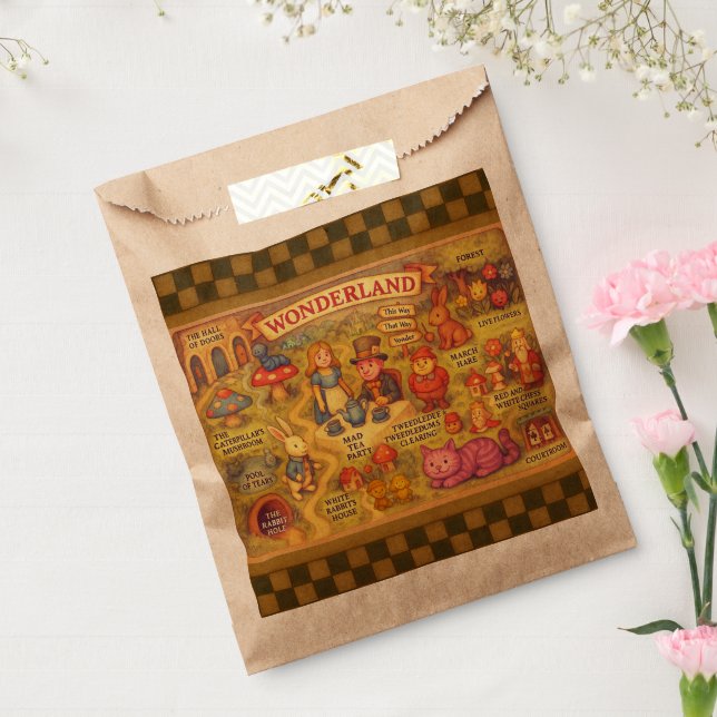 Bolsa De Papel Alicia caprichosa en el mapa del país de las marav (Sellado)