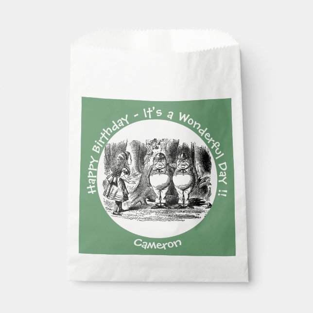 Bolsa De Papel Alicia en el país de las maravillas Tweedledum y F (Anverso)