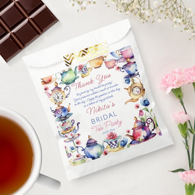 Bolsa De Papel Alicia en maravillosas duchas de novia favores de  (Alice in wonderland bridal shower tea party favors favor bag)