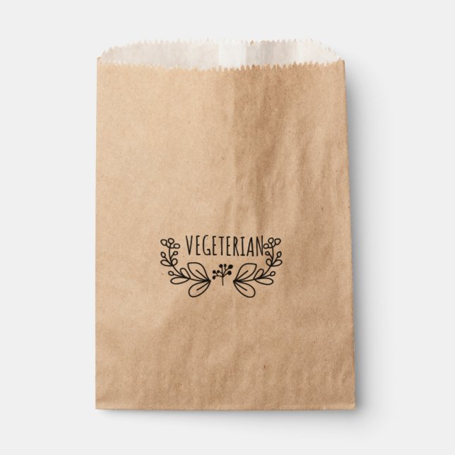 Bolsa De Papel alimentos vegetarianos producidos localmente peque (Anverso)