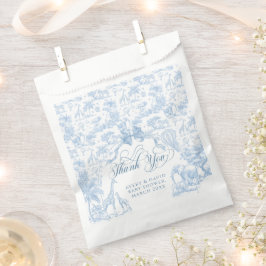 Bolsa De Papel All Blue Toile Safari Animal Baby Shower