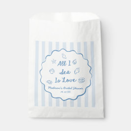 Bolsa De Papel All I Sea Is Love Seashell Coastal Bridal Shower