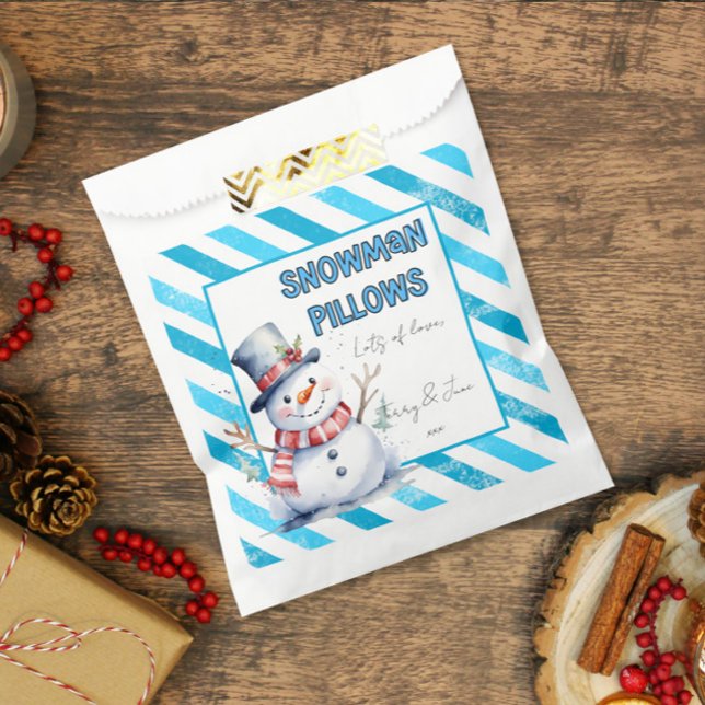 Bolsa De Papel Almohadas de muñeco de nieve regalo de Navidad due (Subido por el creador)