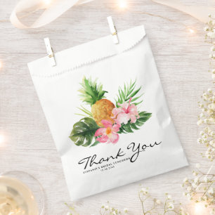 Bolsa De Papel Almuerzo Nupcial de Verano de Piña Tropical