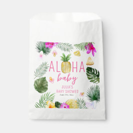 Bolsa De Papel Aloha Baby Pineapples y Pacificadores Baby Shower 