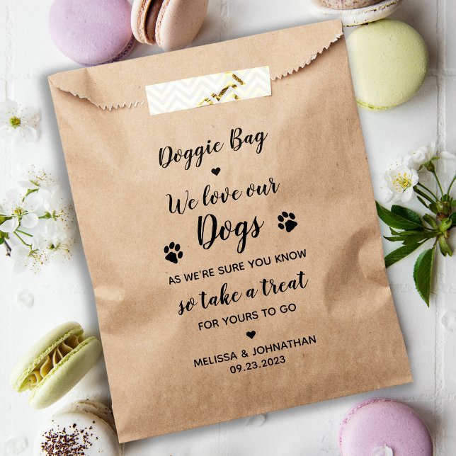 Bolsa De Papel Amamos A Nuestro Boda De Perros Perros (Subido por el creador)