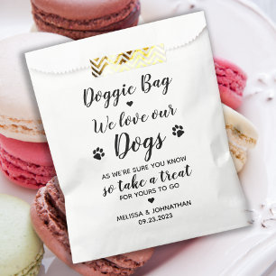 Bolsa De Papel Amamos A Nuestros Perros Biscuit Bar Dog Treg Boda