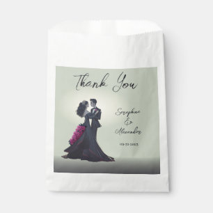 Bolsa De Papel Amantes Góticos Románticos Elegante Gracias