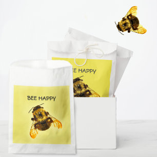 Bolsa De Papel Amarillo de abeja amarilla