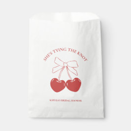 Bolsa De Papel Amarramiento del Chica suave Knot Coquette Cherry 