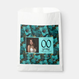 Bolsa De Papel Amaryllis Floral Feliz Cumpleaños Contemporáneo