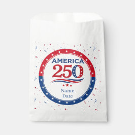 Bolsa De Papel América 250  Patriótico Personalizado
