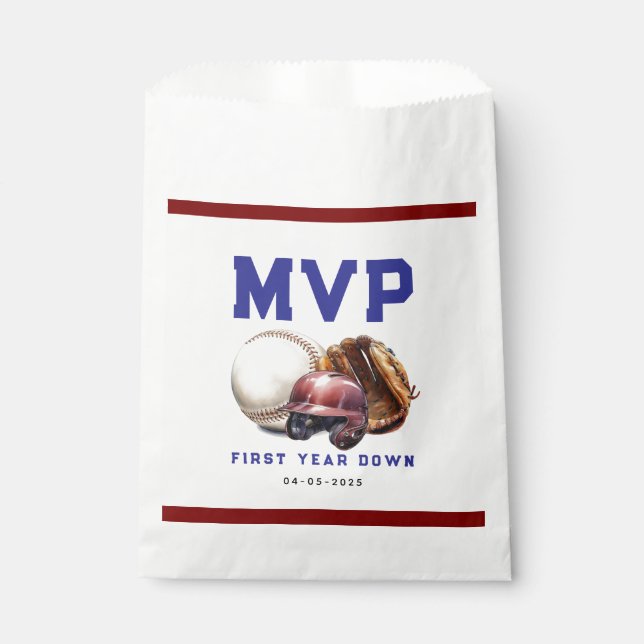 Bolsa De Papel American Football First Year Down 1st Birthday (Anverso)