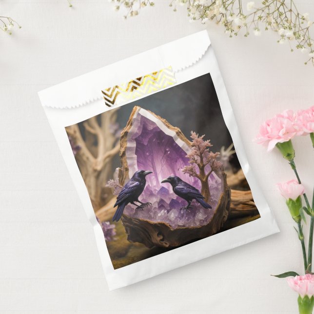 Bolsa De Papel Amethyst Crystal - Crows Blackbird Ravens (Sellado)