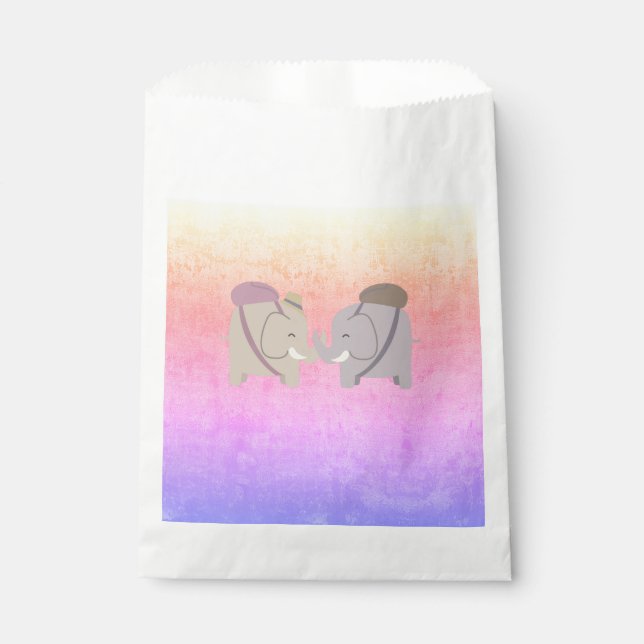 Bolsa De Papel amigos elefantes (Anverso)