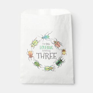 Bolsa De Papel Amo Bugs Beetles Niños Cumpleaños
