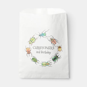Bolsa De Papel Amo Bugs Beetles Niños Cumpleaños 