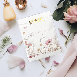 Bolsa De Papel Amor elegante en flor Ducha de novia