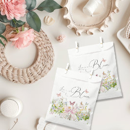 Bolsa De Papel Amor en Boom Wildflower ducha de novias rosadas