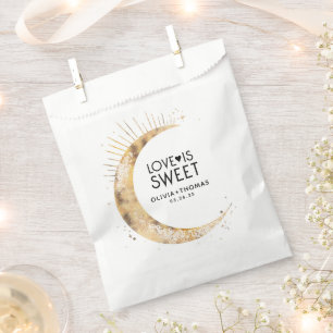 Bolsa De Papel Amor es Oro Lunar Celestial Dulce Boda
