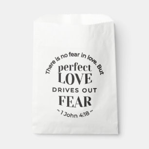 Bolsa De Papel Amor Eterno - 1 Juan 4:18 Escritura Cita Arte