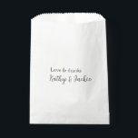 Bolsa De Papel Amor & gracias pareja nombre boda simple minimalis<br><div class="desc">diseño femenino</div>