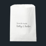 Bolsa De Papel Amor & gracias pareja nombre boda simple minimalis<br><div class="desc">diseño femenino</div>
