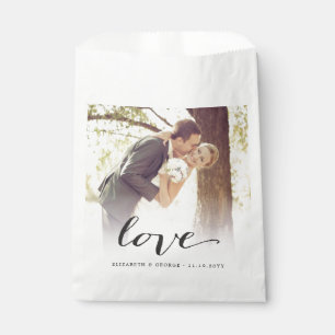 Bolsa De Papel Amor Moda clásica caligrafía Boda de fotografía