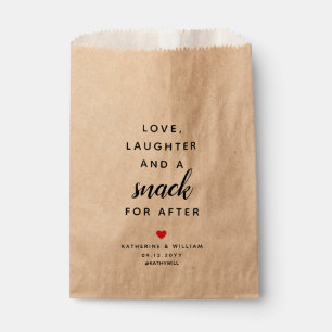 Bolsa De Papel Amor, risas y refrigerio por Boda tras refrigerio
