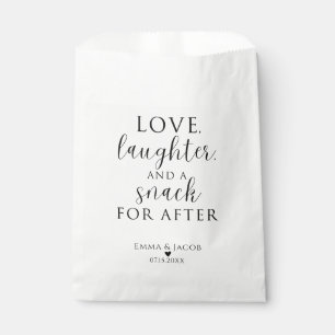 Bolsa De Papel Amor, Risas Y Un Aperitivo Para Las Bolsas De Favo