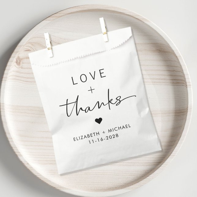 Bolsa De Papel Amor Y Gracias Boda (Subido por el creador)