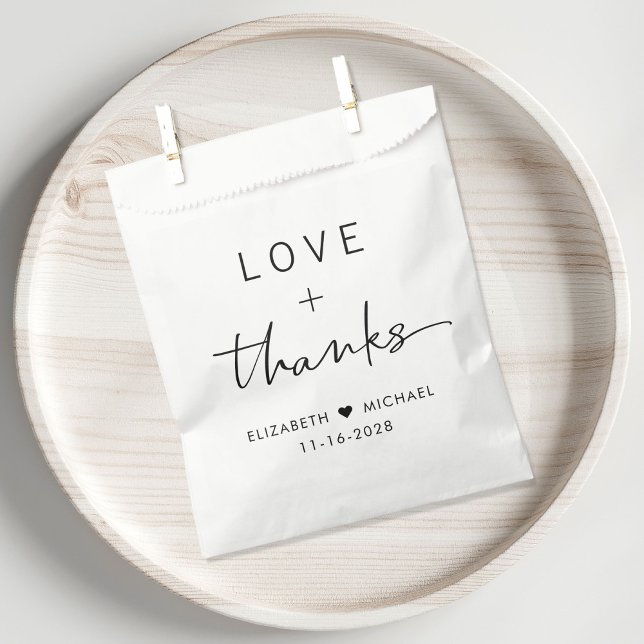 Bolsa De Papel Amor Y Gracias Boda (Subido por el creador)