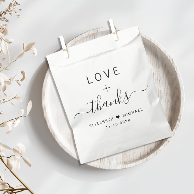 Bolsa De Papel Amor Y Gracias Boda (Subido por el creador)