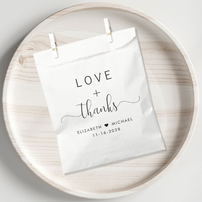 Bolsa De Papel Amor Y Gracias Boda (Subido por el creador)