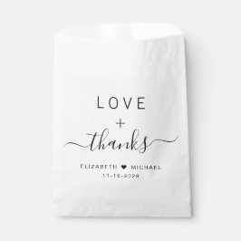 Bolsa De Papel Amor Y Gracias Boda Cream