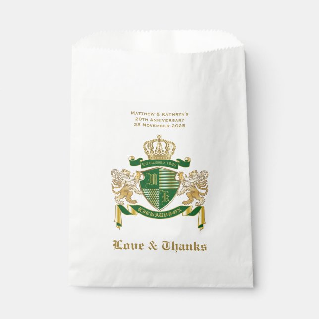Bolsa De Papel Amor y gracias Escudo de armas Emblema de León de  (Anverso)