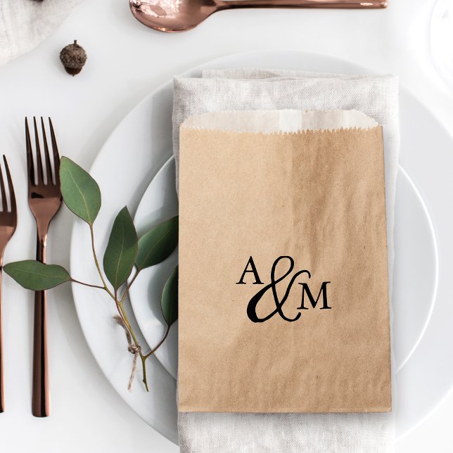 Bolsa De Papel Ampersand Monogram Wedding Favor (Subido por el creador)