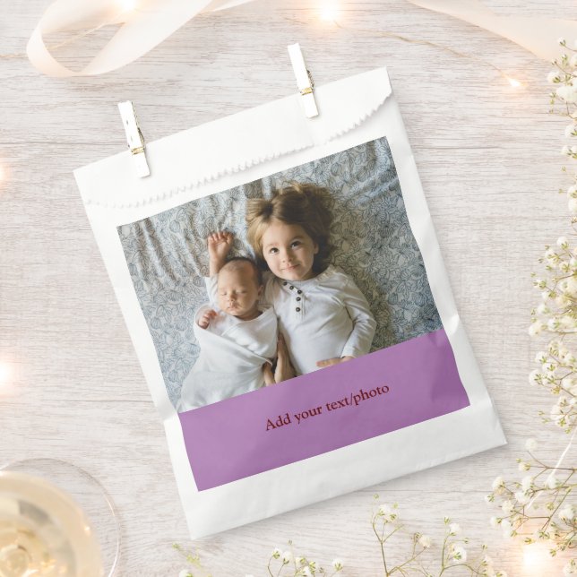 BOLSA DE PAPEL AÑADIR SUS NAVIDADES DE TEXTO FOTOGRÁFICO (Cortado)