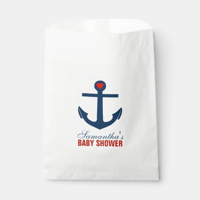 Bolsa De Papel Ancla roja y azul (Anverso)