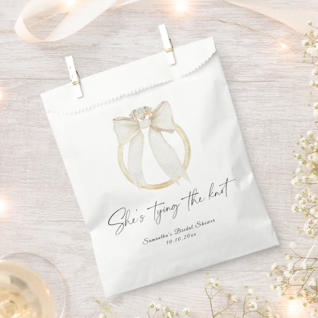Bolsa De Papel Anillo Ella se casa Fiesta de Despedida de Soltera (Cortado)