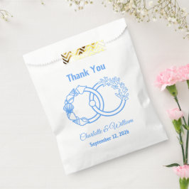 Bolsa De Papel Anillos entrelazados costeros minimalistas
