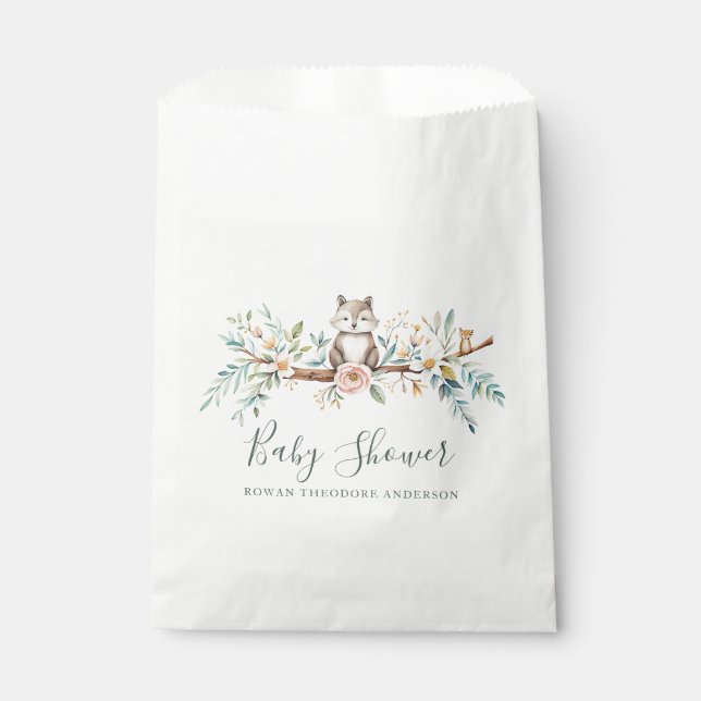 Bolsa De Papel Animales de acuarela de Woodland (Anverso)