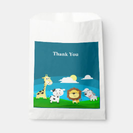 Bolsa De Papel Animales de dibujos animados      
